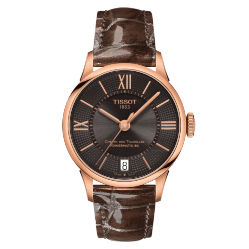 Tissot Chemin Des Tourelles Powermatic 80 32 Rose Gold PVD / Brown / Strap